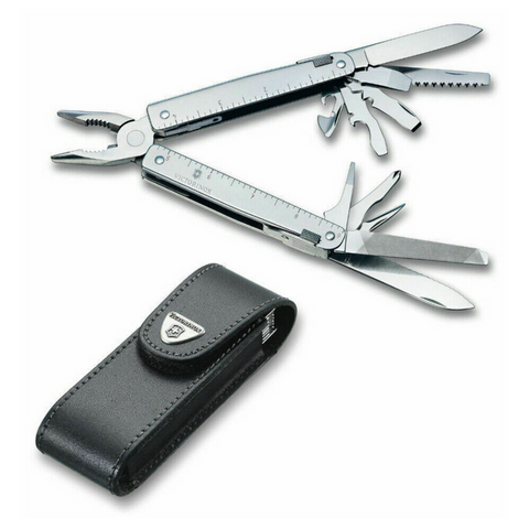 VICTORINOX SWISS TOOL - 24 TOOLS - WITH LEATHER  POUCH