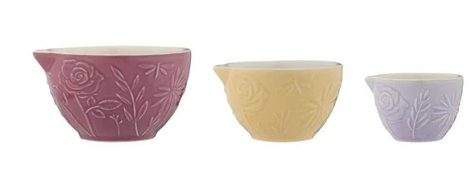 MEASURING CUPS - SET OF 3 - CERAMIC - IN THE MEADOW PATTERN - MASON CASH