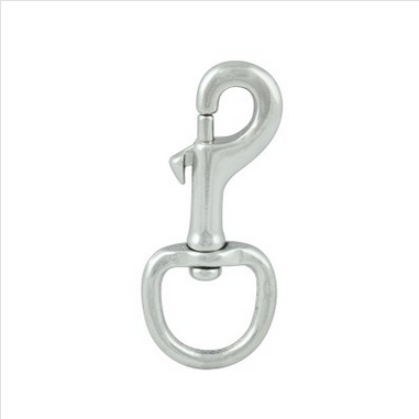 SNAP HOOK -  SWIVEL - ROUND EYE - 25mm -  NP