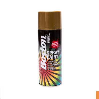 SPRAY PAINT - GLOSS GOLD ENAMEL AEROSOL - 250G - BOSTON