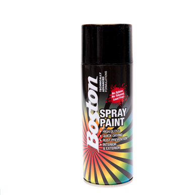 SPRAY PAINT - SATIN BLACK AEROSOL - 250G - BOSTON