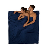 SLEEPING BAG LINER - PREMIUM COTTON -  DOUBLE NAVY BLUE - SEA TO SUMMIT