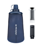 LIFESTRAW PEAK COLLAPSIBLE SQUEEZE BOTTLE - 1 LITRE - MOUNTAIN BLUE