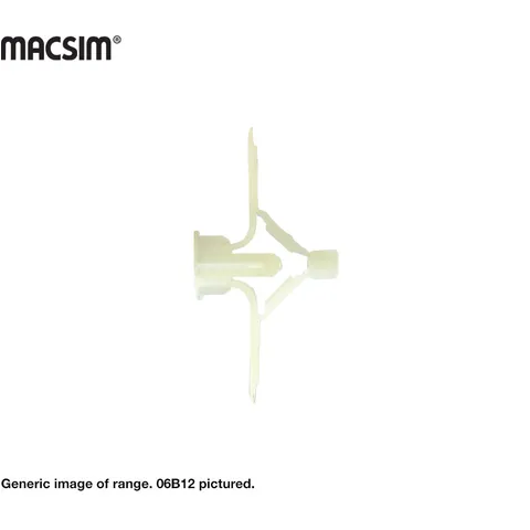 WALL TOGGLE - PLASTIC BUTTERFLY TOGGLES - 12mm  - MACSIM - EACH