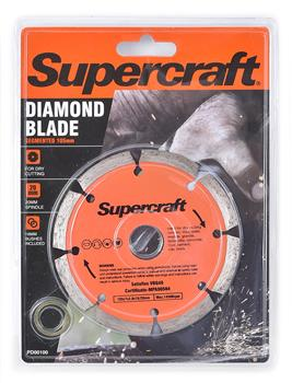 BLADE - DIAMOND SEGMENTED - 105mm x 20mm - SUPERCRAFT