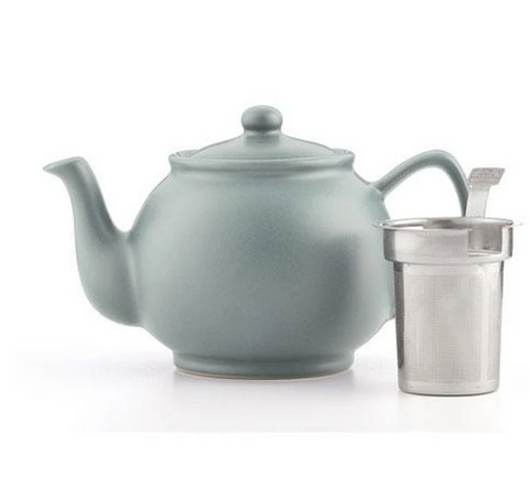 TEAPOT - GREY 6 CUP - PRICE & KENSINGTON - CERAMIC - CLASSIC WITH INFUSER