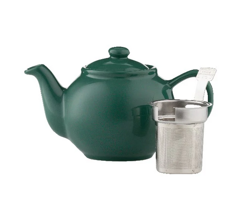 TEAPOT - GREEN  6 CUP - PRICE & KENSINGTON - CERAMIC - CLASSIC WITH INFUSER