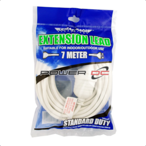 EXTENSION LEAD - 7 METRE - WHITE - ULTRACHARGE