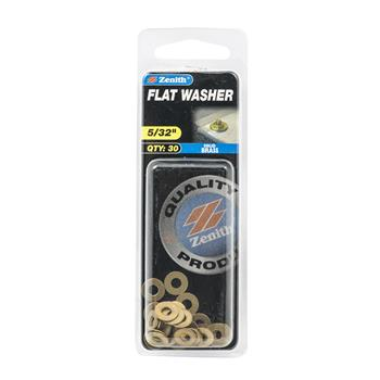 Washer Flat - SOLID BRASS -   5/32 -  PKT 30 - ZENITH