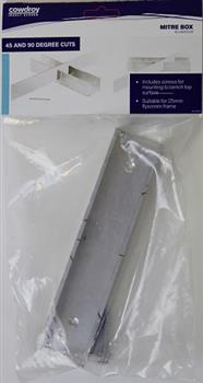 MITRE BOX - ALUMINIUM - SUITS 25mm FRAME 140mm - COWDROY