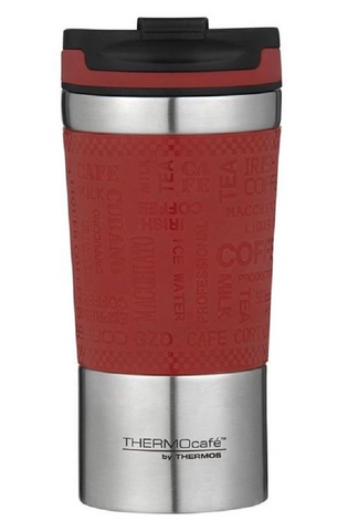 THERMOS - 350ML -  THERMOCAFE VACUUM STAINLESS STEEL COFFEE MUG - RED