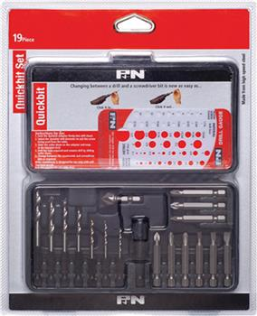 QUICKBIT DRILL SET - 19 Piece  - P&N