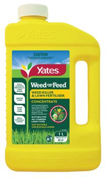 WEED N FEED - WEEDKILL & LAWN FERTILISER CONCENTRATE - 1 LITRE - YATES