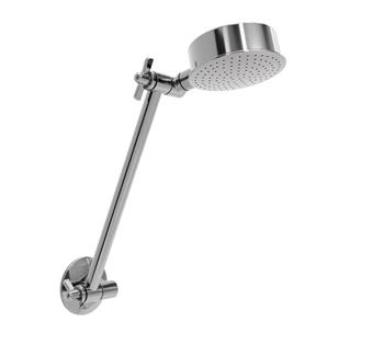SHOWER ROSE WITH ALL DIRECTIONAL ARM - CHROME PLATED - TRIO