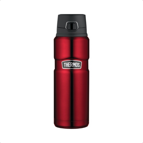 THERMOS - 710ml -  STAINLESS STEEL KING VACUUM DRINK BOTTLE - RED