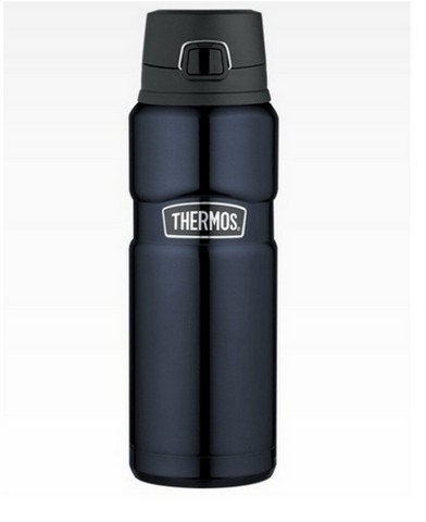 THERMOS - 710ml -  STAINLESS STEEL KING VACUUM DRINK BOTTLE - MIDNIGHT BLUE