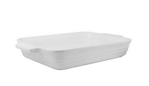 BAKING DISH - MEDIUM RECTANGULAR ANTIQUE CREAM 26x17CM - STONEWARE -  LE CUISSON - CHASSEUR