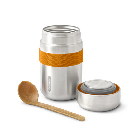 FOOD FLASK - ORANGE - 400mls  - STAINLESS STEEL - BLACK+BLUM