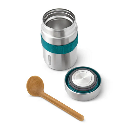 FOOD FLASK - OCEAN - 400mls  - STAINLESS STEEL - BLACK+BLUM