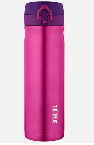 THERMOS - 470mls  - PINK WATER BOTTLE INSULATED STAINLESS STEEL - PINK - GENUINE THERMOS