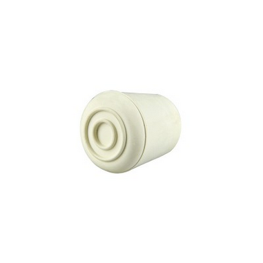 CHAIR TIPS - 19mm EXTERNAL FITTING - ROUND RUBBER - WHITE - 4 PACK