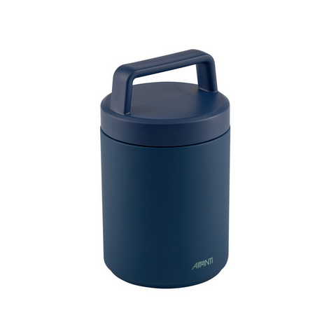 INSULATED STAINLESS STEEL  FOOD JAR - NAVY -  WITH HANDLE - 480MLS - AVANTI
