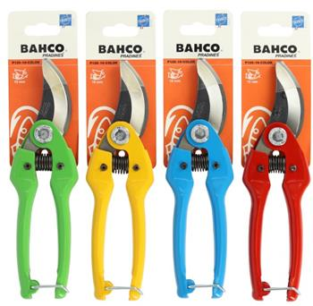 SECATEURS - BAHCO - PRUNING COLOURED METAL SECATEURS