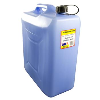 20 Litre WATER CONTAINER - TALL - AUSTRALIAN MADE - BLUE - WITH BUNG