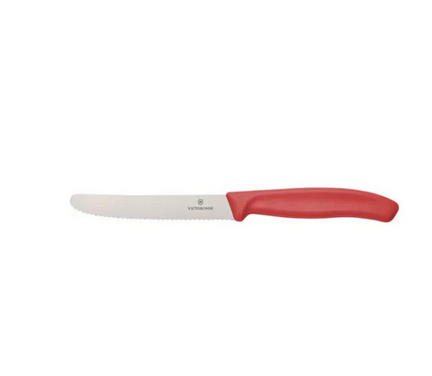 KNIFE - TOMATO & STEAK 11CM - CRIMSON BLAZE   - VICTORINOX