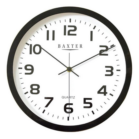 CLOCK - WALL CLOCK - BLACK 30CM YORK ARABIC  - BAXTER