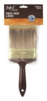 PAINT BRUSH - WALL, FENCES, SHEDS & DECKS  - 100mm - PERFECT