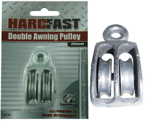 PULLEY - DOUBLE AWNING PULLEY - CAST IRON WITH GAL BODY - 38mm