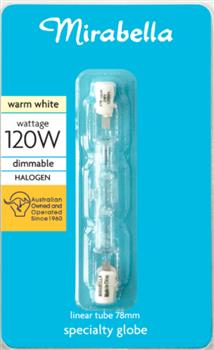 GLOBE LINEAR HALOGEN 78mm 120W  - 1 PK - MIRABELLA