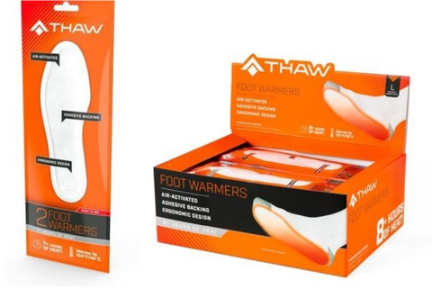 FEET WARMERS - DISPOSABLE INNERSOLE WARMERS  - LARGE - THAW
