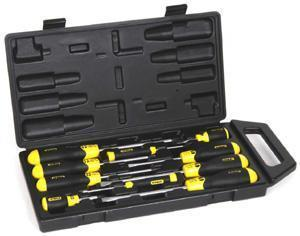 SCREWDRIVER SET - STANLEY -  CUSHION GRIP  - 10 PIECE