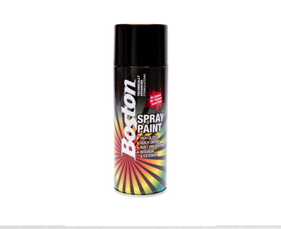 SPRAY PAINT - GLOSS BLACK AEROSOL - 250G - BOSTON