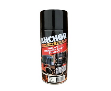 SPRAY PAINT - HI TEMP BLACK AEROSOL - 300G - ANCHOR