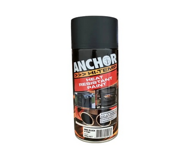 SPRAY PAINT - HI TEMP BBQ BLACK AEROSOL - 300G - ANCHOR