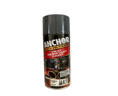 SPRAY PAINT - HI TEMP CHARCOAL  AEROSOL - 300G - ANCHOR