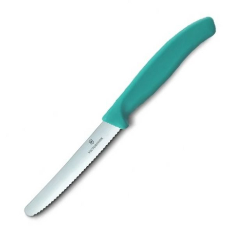 KNIFE - TOMATO & STEAK 11CM - TURQUOISE TREASURE - VICTORINOX