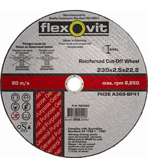 CUT OFF WHEEL - METAL  FLEXOVIT -   230 x 2.5 x 22.2