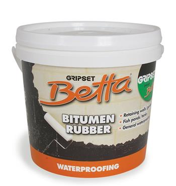 BITUMEN MEMBRANE RUBBER - 1 LITRE - GRIPSET BETTA