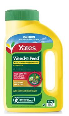 FERTILISER - WEED N FEED GRANULES SHAKER - 2.5KG - YATES