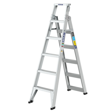 LADDER  - BAILEY 1.8 METRE  - ALUMINIUM DUAL PURPOSE TRADE  - RATED TO 150KG -