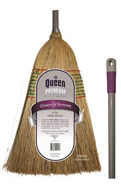 BROOM - STRAW (MILLET) - 8 TIE - QUEEN