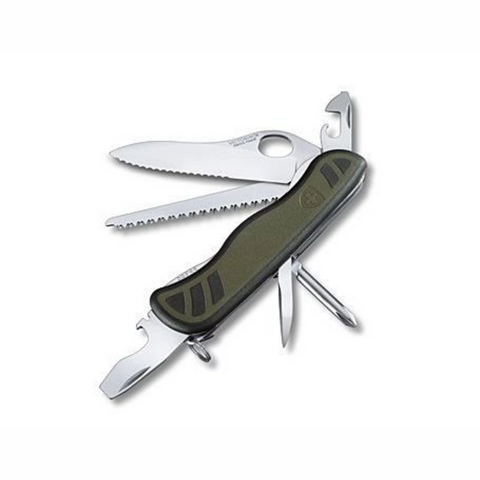 SOLDIERS KNIFE - BLACK - IN CLAM PACK -  VICTORINOX SWISS ARMY KNIFE