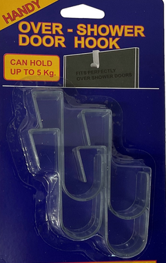 HOOKS - OVER SHOWER DOOR - 4 PACK -   HANDY