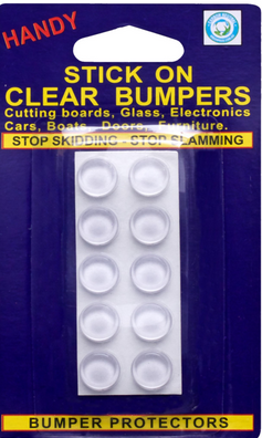 BUMPERS - SMALL CLEAR BUMPERS - 12.75mm - 10 Per Pack