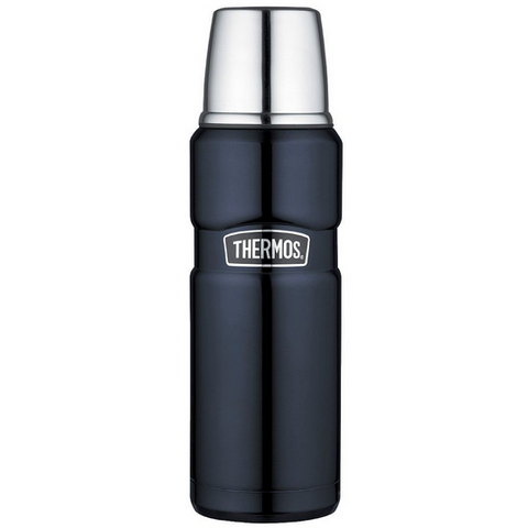 THERMOS - 470ML -  STAINLESS KING VACUUM INSULATED FLASK - MID-BLUE