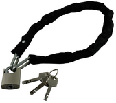 PADLOCK with CHAIN  -  900mm x 6mm HARDENED STEEL